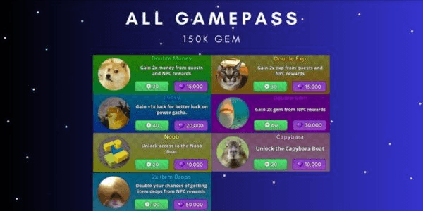 Gambar Product All Gamepass | Meme Sea Roblox