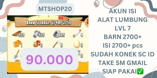 Gambar Product HAYDAY LVL 7 ISI ALAT LUMBUNG 2700+ PCS