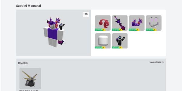 Gambar Product JUAL MURAH AKUN ROBLOX PRO 2022 (BANYAK ITEM U LIMITED DAN BLUE FLAME ROBO SAMURAI)