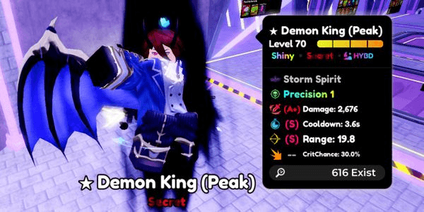 Gambar Product Shiny Demon King (Peak) Evo Good Stats, Precision Trait | Anime Defenders