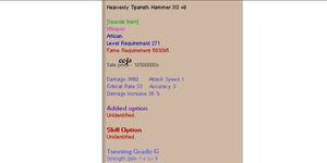 HnC Weapon Artisan XG+9 Tunning G Heavenly Tipareth Hammer