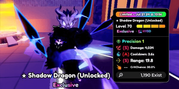 Gambar Product SHADOW DRAGON (UNLOCKED) PRECISION GOD STATS