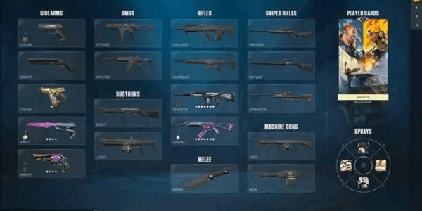 Gambar Product Akun Valorant Murah Skin phantom , vandal