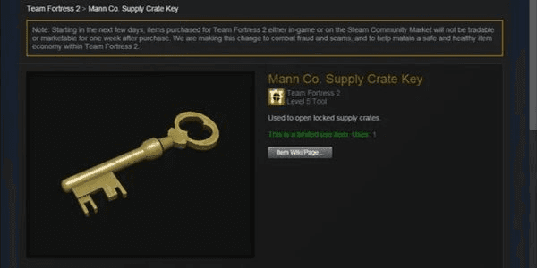 Gambar Product Mann Co. Supply Crate Key