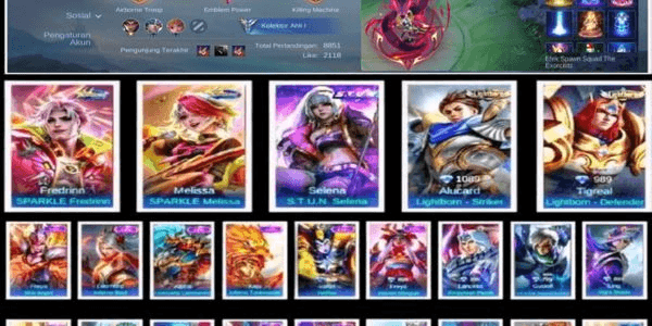 Gambar Product Akun Mobile Legend (4epic limit , 14 epic shop , 2Lb , 1 Stun) Murah meriah