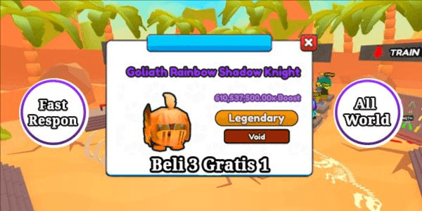 Gambar Product [ All World ] Void Huge Goliath Rainbow Bandit Leader ( 610.5M Boost )