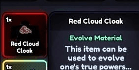 "Red Cloud Cloak Evo Item Anime Last Stand"