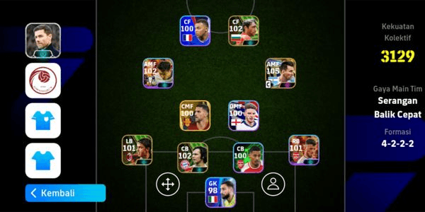 Gambar Product Akun eFootball Son Blitz Curler x Pack Inggris x Pack Argentina x POTW GG x Shotime n Epic Booster GG