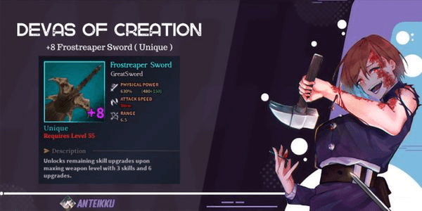 Gambar Product +8 Frostreaper Sword [Unique] | Devas Of Creation