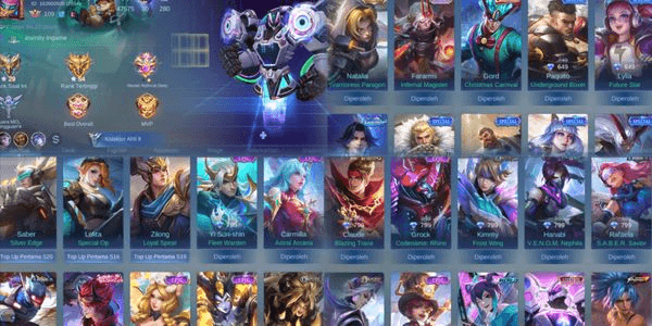 Gambar Product Skin 198 Hero 125 Valentine Claude,Mworld Wanwan,Luckybox Uranus,CC Nata,3Epic Emblem Fullmax