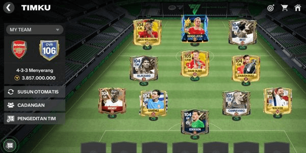 Gambar Product AKUN EA FC SULTAN OVR 106 EVO MERAH LVL PLAYER 20-28 (DIEGO JOTA, DANI OLMO, BEST)