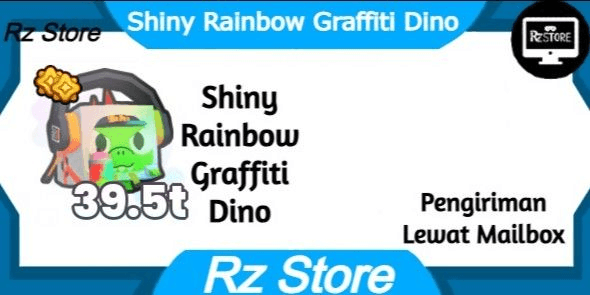 Gambar Product Shiny Rainbow Graffiti Dino