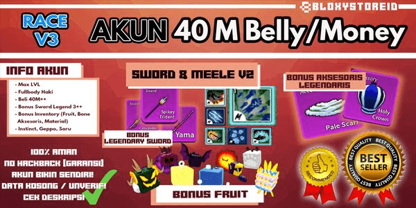 Gambar Product MONEY/BELLY/MONEY ACCOUNT 40M++ [GODHUMAN & V3]