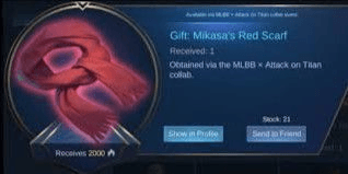 Gambar Product Mikasa's Red Scarf