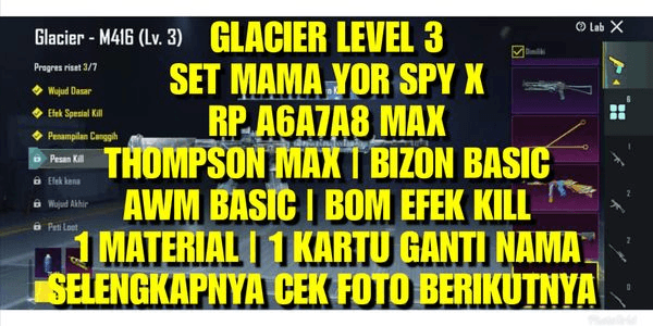 Gambar Product PUBG GLACIER LEVEL 3 SUPER MURAH