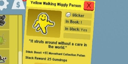 Gambar Product Yellow Walking Wiggly Person | Bee Swarm Simulator | Via Trade
