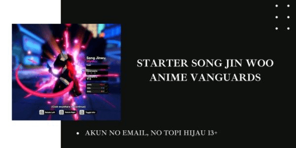 Gambar Product Song Jin Woo Starter Account - Anime Vanguard