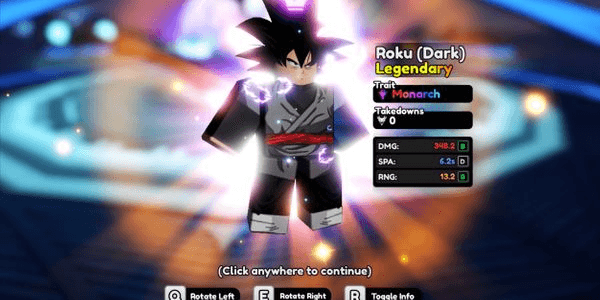 Gambar Product Goku Black Monarch Starter Account(BEST TRAIT) + Gems | Anime Vanguards