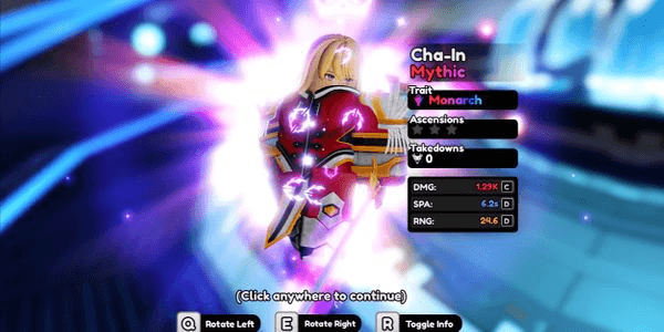 Gambar Product Akun Starter Cha-In Monarch(BEST TRAIT) + Gems | Anime Vanguards