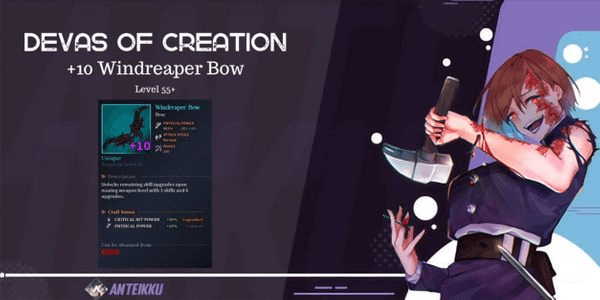 Gambar Product +10 Windreaper Bow [ Level 55+ ] | Devas Of Creation