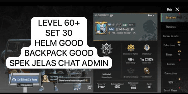 Gambar Product AKUN POLOSAN LEVEL 60 LOG GOOGLE PLAY