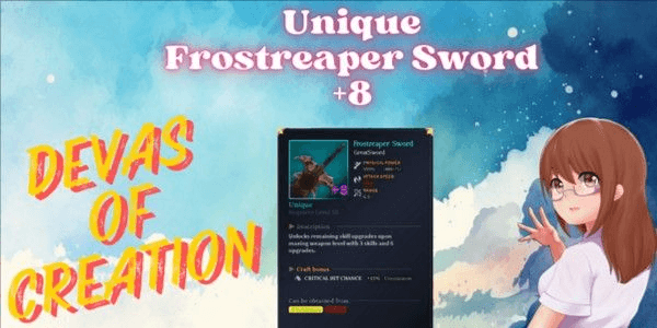 Gambar Product Unique Frostreaper Sword +10 - Devas Of Creation