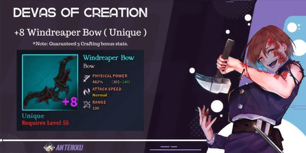 Gambar Product +8 Windreaper Bow [Unique] | Devas Of Creation