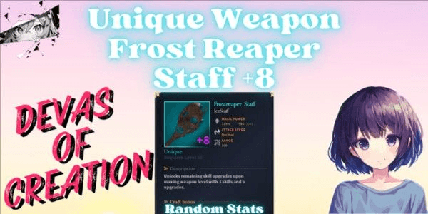 Gambar Product Unique Weapon Frostreaper Staff +8 | Devas of Creation