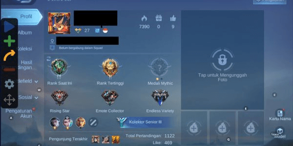 Gambar Product (454)Akun Mlbb Skin Vessel anabi, Collector Natalia, Epic Saber, Layla, Yss, Johnson, Valir, Claude, Valentine CLaude, Epic Masha, Carmilla