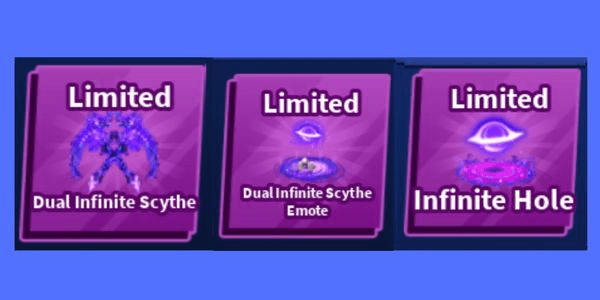 Gambar Product Dual Infinite Scythe Set (Sword, Emote, Explosion) - Blade Ball