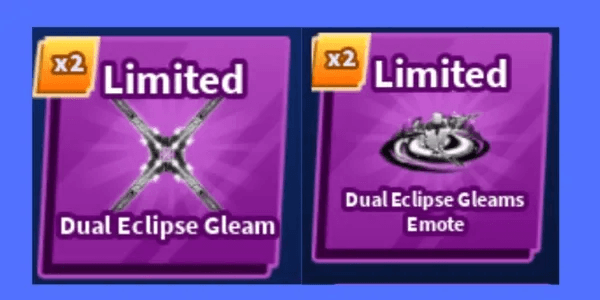 Dual Eclipse Gleam Set (Sword, Emote) - Blade Ball