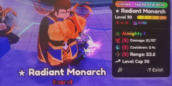 Gambar Product Radiant Monarch Almighty Perfect Stat