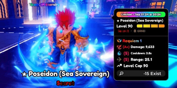 Gambar Product Poseidon (Sea Sovereign) Requiem Evo Good Stats New Secret Unit