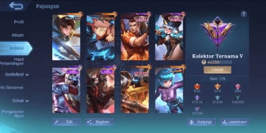 Gambar Product Skin 179•Jujutsu Kaisen Yin•Attack On tittan Martis•Rank Mythic