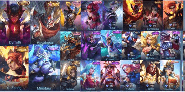 Gambar Product akun mobile legend murah 2 skin collector dirot