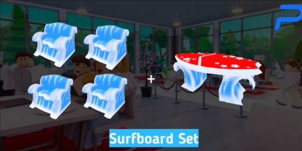 Gambar Product Wave set (Surfboard Set) (4 Wave Chairs + 1 Surfboard Table)