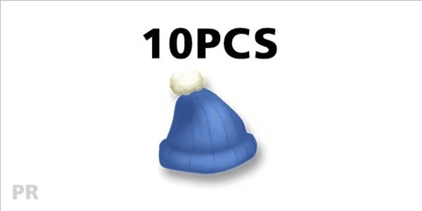 Gambar Product 10x Blue Woolly Hat/ Blue Beanie