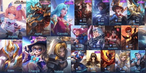 Gambar Product akun mobile legends murah aspirants angela