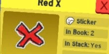 Gambar Product Red X Sticker