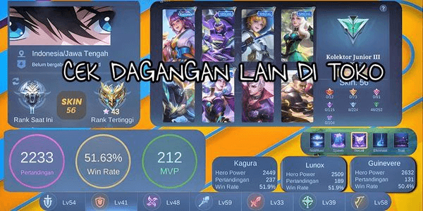 Gambar Product #A33 CHEAP MOBILE LEGENDS ACCOUNTS