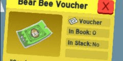 Gambar Product Bee swarm simulator || Bee bear voucher(redeemable) || via trade