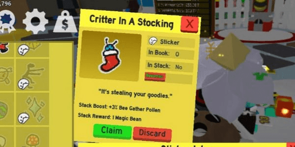 Gambar Product Bee swarm simulator || Critter in stocking (sticker) | via trade