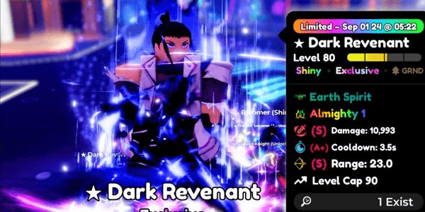 Gambar Product Shiny Dark Revenant Almighty Stat SA+S Anime Defender