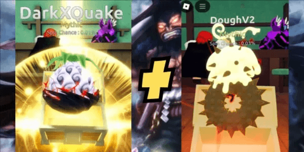Akun Starter Fruit Battlegrounds - DarkXQuake + DoughV2
