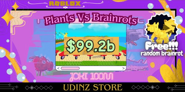 Gambar Product Joki cash 100M | Plants Vs Brainrots