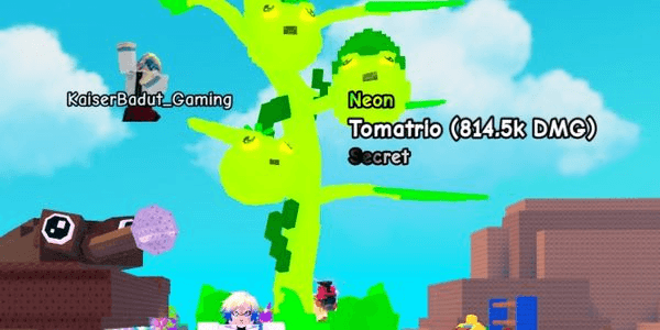 Gambar Product Plants Murah 814.5k DMG Huge Secret Neon Tomatrio | Plants vs Brainrots