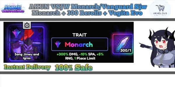 Gambar Product AKUN VSJW Monarch/Vanguard Sjw + 300 Rerolls + Vegita Evo