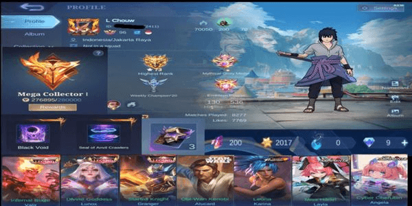 Gambar Product Mobile Legends Mega Collector 1 With 200 Magic core guaranteed World Collector after you select The legends skin you want