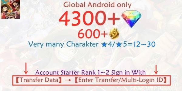 Gambar Product OPBR ONE PIECE Bounty Rush-5 Account
