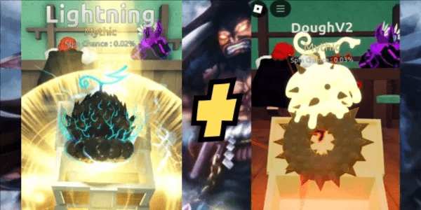Akun Starter Fruit Battlegrounds - Lightning + DoughV2
